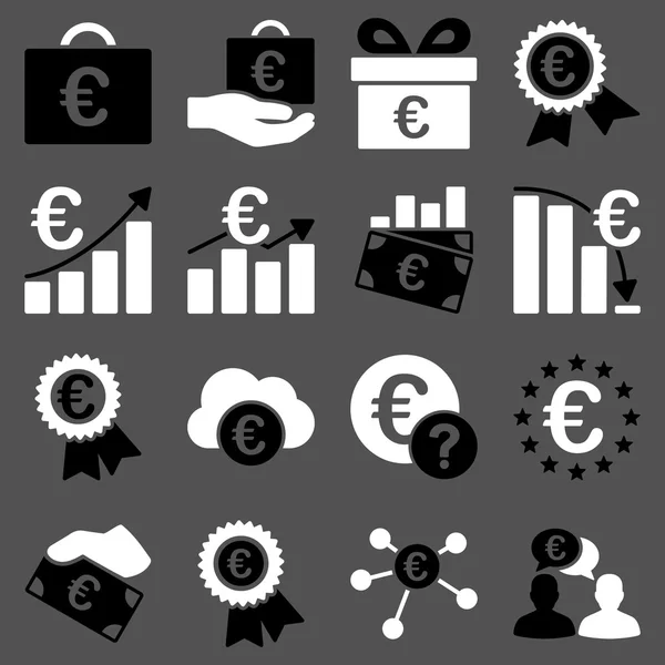 Значки евро-банкинг — стоковое фото