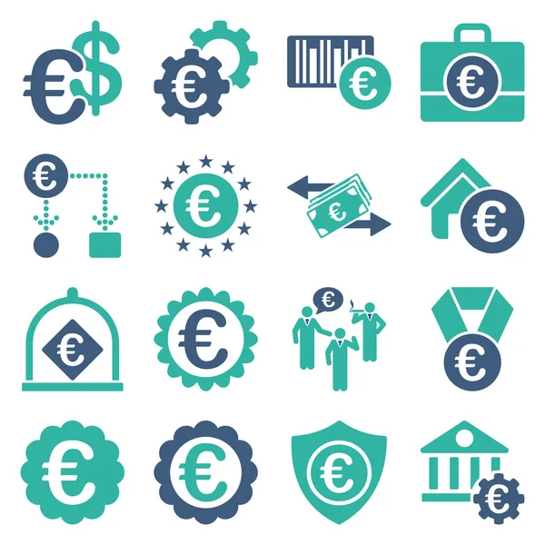 Євро банківській діяльності та службовими піктограмами інструменти — стокове фото