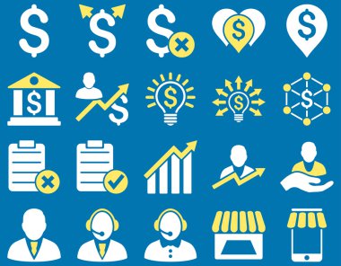 Ticaret iş ve banka hizmet Icon set