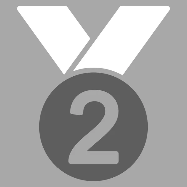 Stříbrná medaile ikona — Stockový vektor