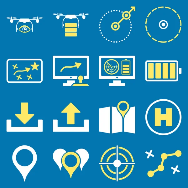 Conjunto de iconos de control de drones — Vector de stock