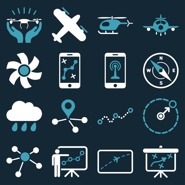 Aircraft navigation icon set