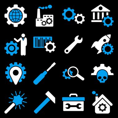 Seçenekleri ve hizmet araçları simge seti