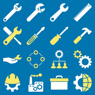 Seçenekleri ve hizmet araçları simge seti