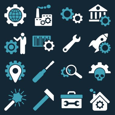 Seçenekleri ve hizmet araçları simge seti