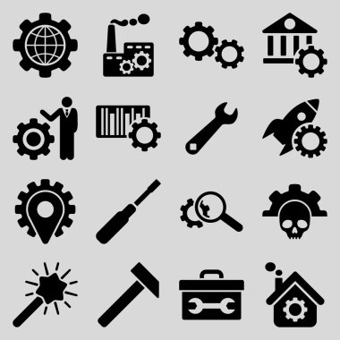 Seçenekleri ve hizmet araçları simge seti