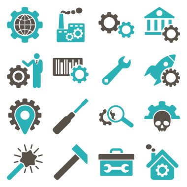 Seçenekleri ve hizmet araçları simge seti