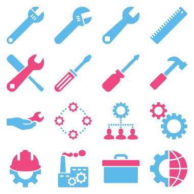 Seçenekleri ve hizmet araçları simge seti