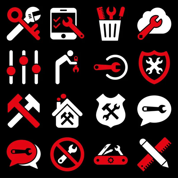 Optionen und Service Tools Icon Set — Stockfoto