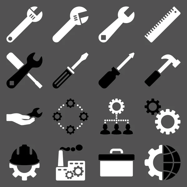 Options and service tools icon set — Stock Photo, Image