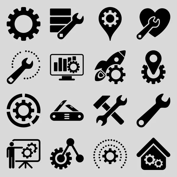 Options and service tools icon set — Stock Photo, Image