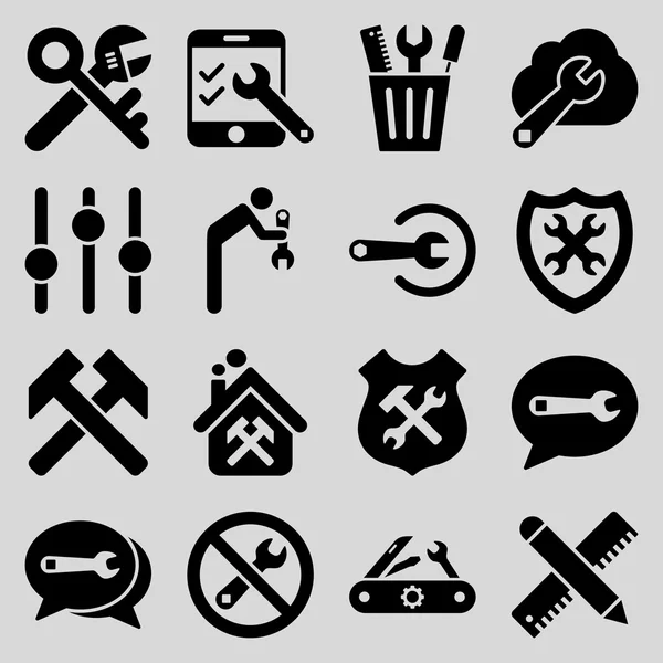 Optionen und Service Tools Icon Set — Stockfoto