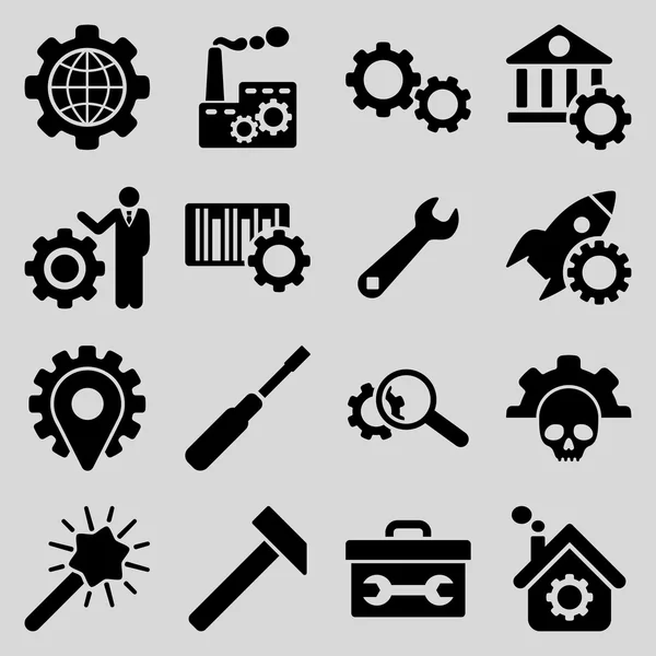 Optionen und Service Tools Icon Set — Stockfoto