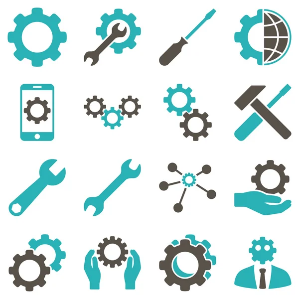 Options and service tools icon set — Stock Photo, Image