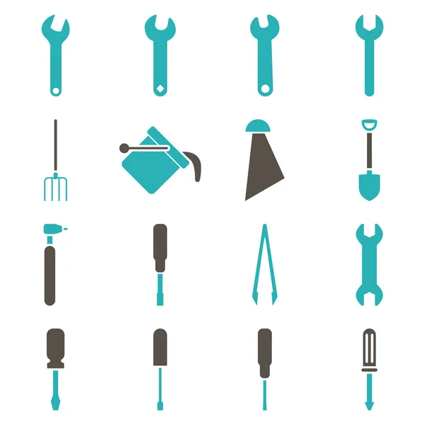 Instrumente und Werkzeuge Icon Set — Stockfoto
