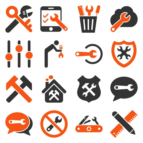 Beállítások és a service eszközök ikonra — Stock Fotó