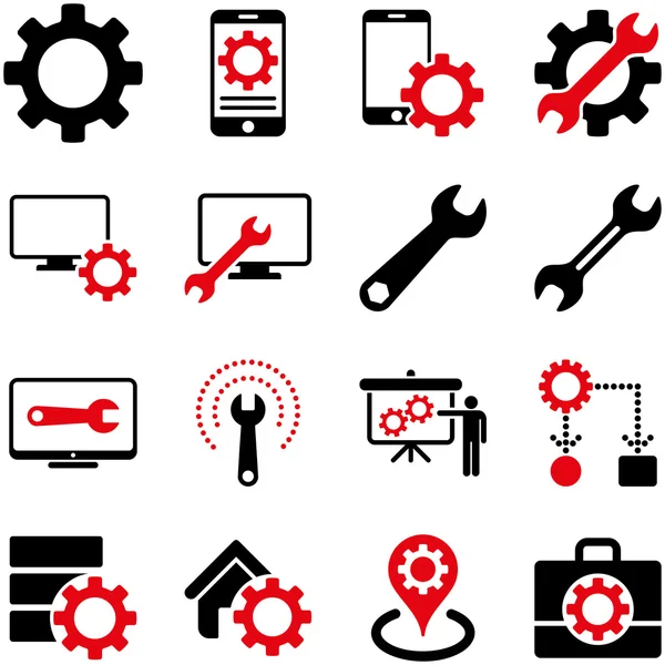 Opties en hulpmiddelen pictogram-service instellen — Stockfoto