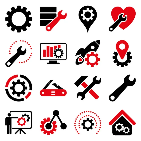 Options and service tools icon set — Stock Photo, Image