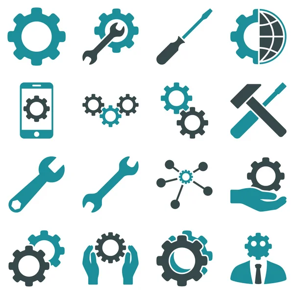 Options and service tools icon set — Stock Photo, Image