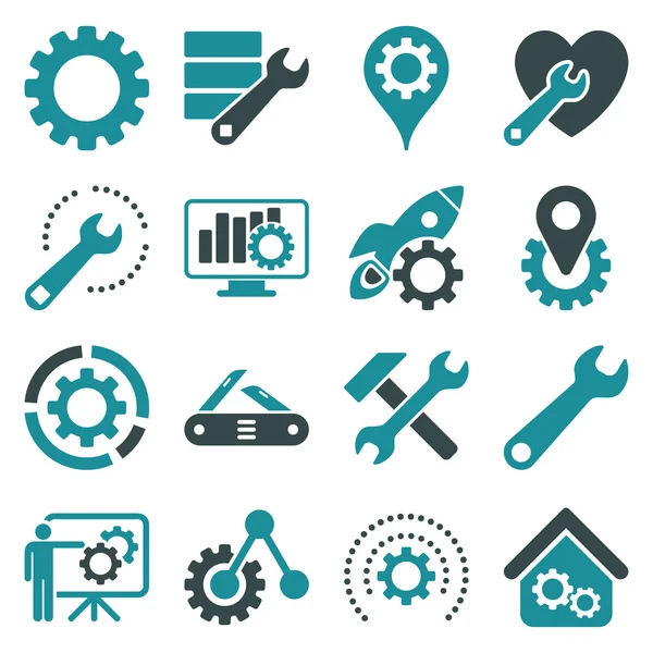 Seçenekleri ve hizmet araçları simge seti