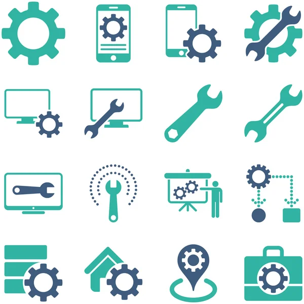 Options and service tools icon set — Stock Photo, Image