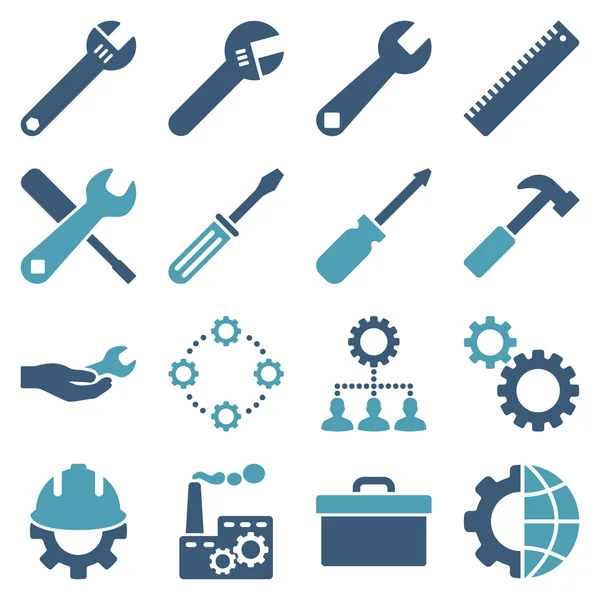 Options and service tools icon set — Stock Photo, Image
