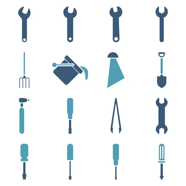 Instrumente und Werkzeuge Icon Set — Stockfoto