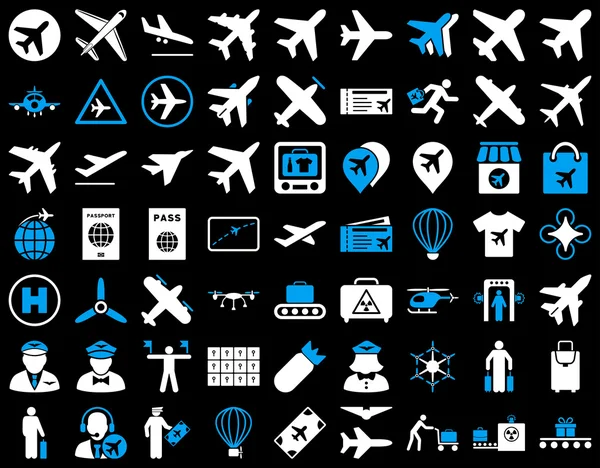 Luchtvaart Icon Set — Stockfoto