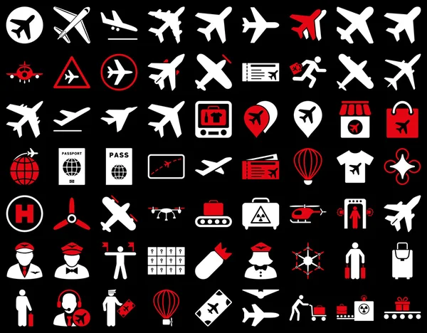 Авіація Icon Set — стокове фото