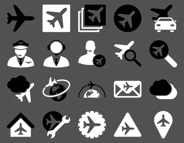 Luchtvaart Icon Set — Stockfoto