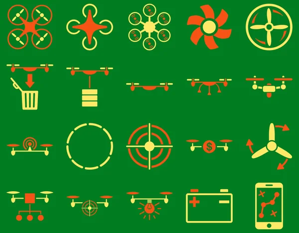 Hava uçak ve quadcopter aracı simgeler