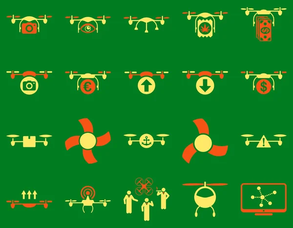 Air drone and quadcopter tool icons — Stock Photo, Image