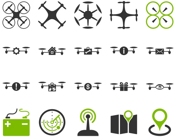 Air drone and quadcopter tool icons — Stock Photo, Image