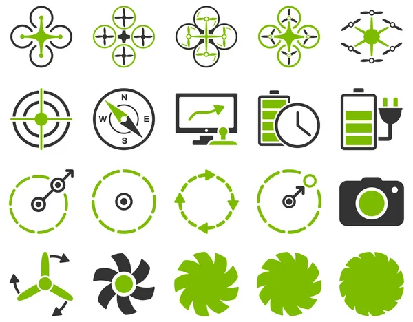 Air drone and quadcopter tool icons — Stock Photo, Image