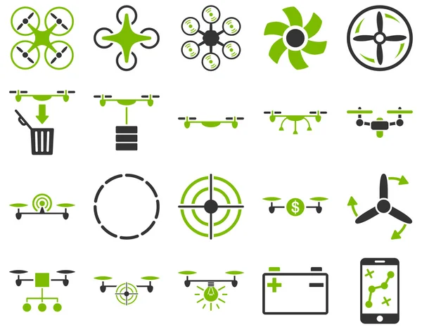 Air drone and quadcopter tool icons — Stock Photo, Image