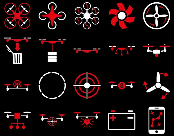 Air drone and quadcopter tool icons — Stock Photo, Image