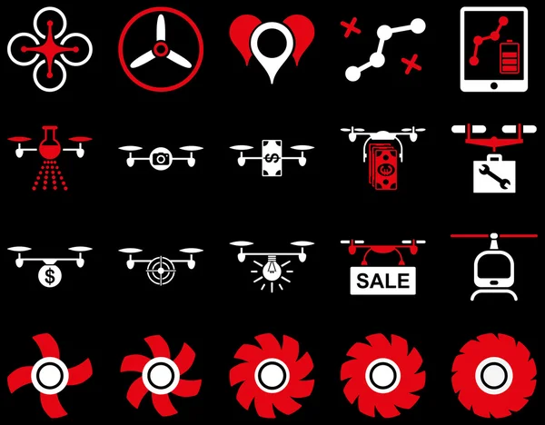 Air drone and quadcopter tool icons — Stock Photo, Image