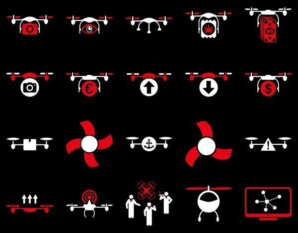 Lucht drone en quadcopter gereedschapspictogrammen — Stockfoto