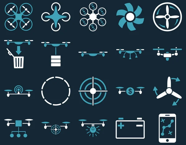 Air drone and quadcopter tool icons — Stock Photo, Image