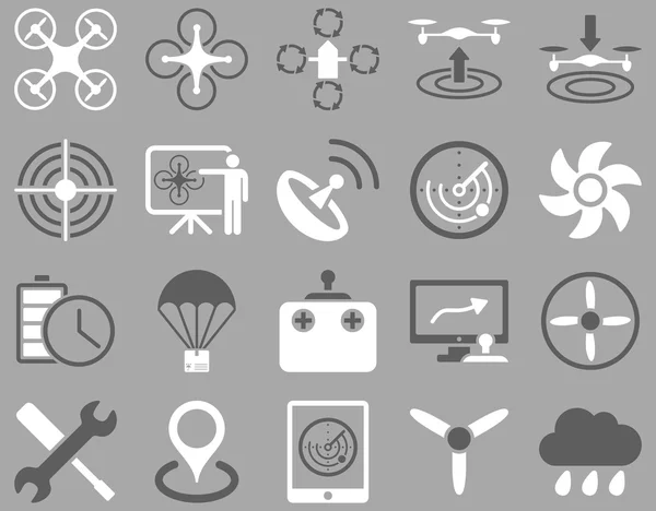 Air drone and quadcopter tool icons — Stock Photo, Image