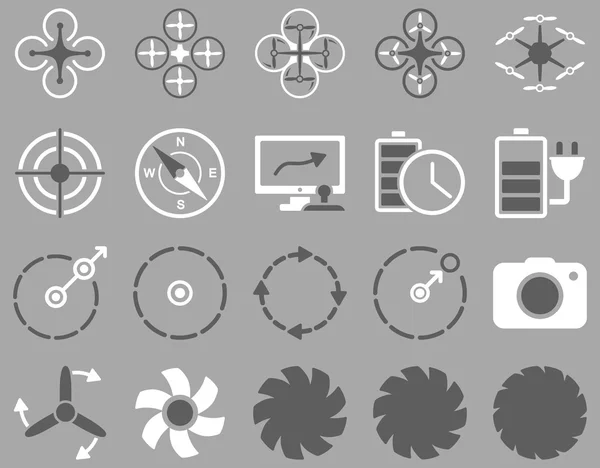 Iconos de herramientas de dron de aire y quadcopter — Foto de Stock