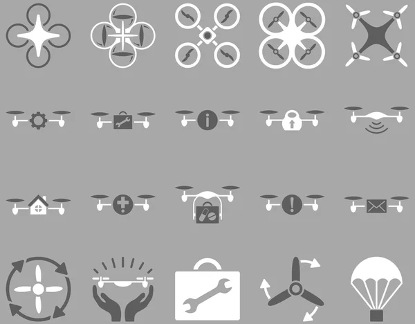 Air drone and quadcopter tool icons — Stock Photo, Image