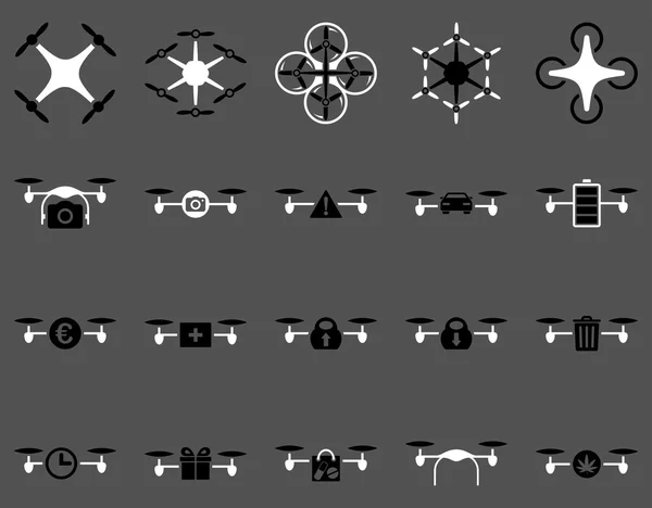 Air drone and quadcopter tool icons — Stock Photo, Image