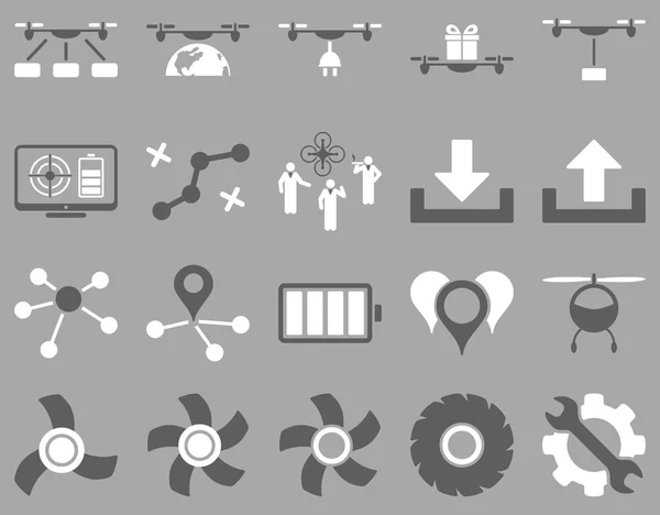 Air drone and quadcopter tool icons — Stock Photo, Image