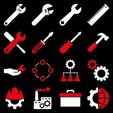 Seçenekleri ve hizmet araçları simge seti