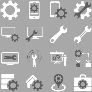 Seçenekleri ve hizmet araçları simge seti