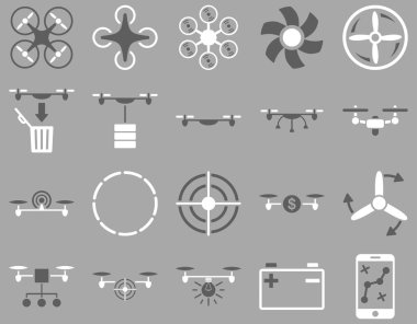Hava uçak ve quadcopter aracı simgeler