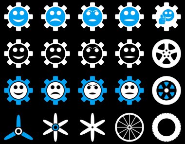 Araçlar ve gülümseme Gears simgeler