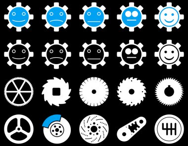 Araçlar ve gülümseme Gears simgeler