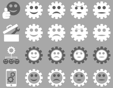 Araçlar ve gülümseme Gears simgeler
